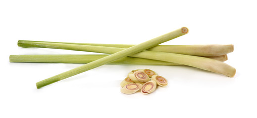 Lemon grass on white background