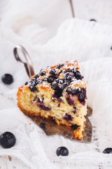 Blueberry pie.selective focus