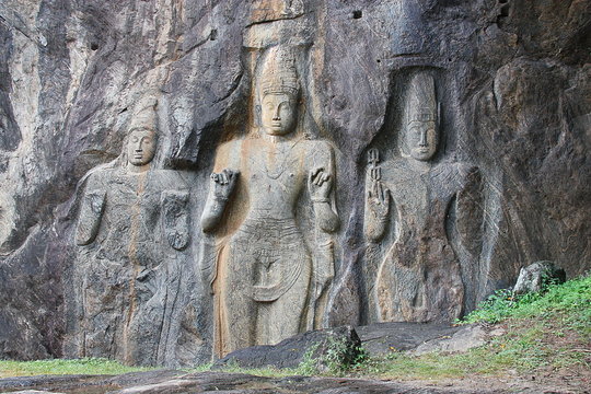 Buduruwagala Buddha in Sri Lanka