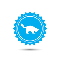 Vintage emblem medal. cat. Classic flat icon. Vector