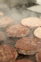 Preparation meat for burgers