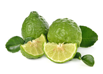 Kaffir lime on white background - 93568440