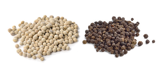 pepper seeds on white background
