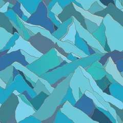 Foto op Plexiglas Bergen naadloos patroon met bergen