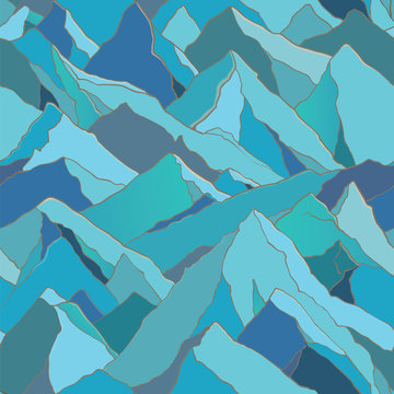 seamless pattern with mountains