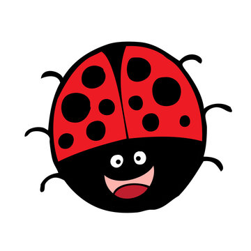Ladybug with a happy face