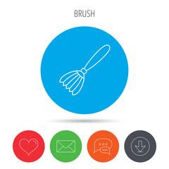 Brush icon. Paintbrush tool sign.