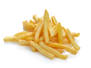 Potatoes fries  isolated on white