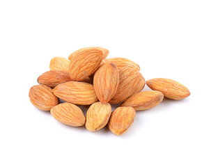 almond nuts isolated on white background
