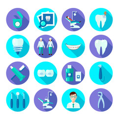 Dental Flat Icon Set
