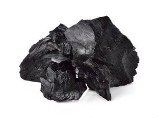 Coal on Isolated White Background