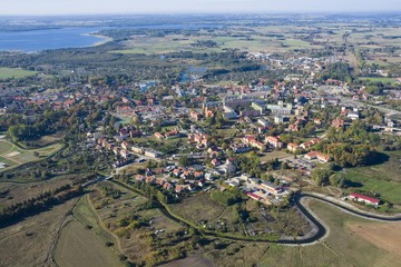 Aerial view of Wegorzewo