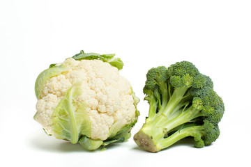 Cauliflower and broccoli.