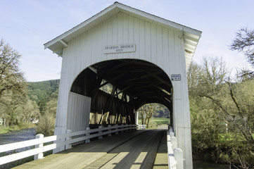 Covered Bridge Over Marys River, Benton County Oregon