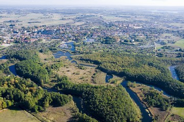 Fototapeta na wymiar Aerial view of Wegorzewo
