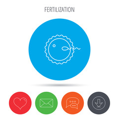Fertilization icon. Pregnancy sign.