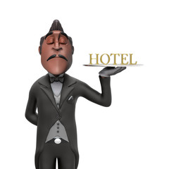 First Class Hotel Service Illustration