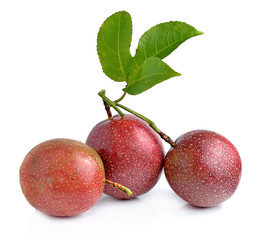 Passion fruit isolated on white background