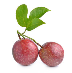 Passion fruit isolated on white background
