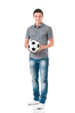 Man with soccer ball