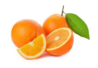 Orange fruit isolated on white background
