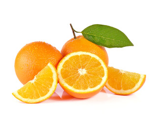 Orange fruit isolated on white background