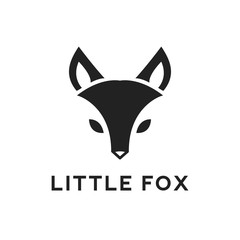 Vector minimalistic fox head logo