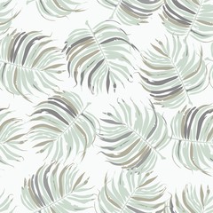 Floral Palm Leaf Seamless Pattern