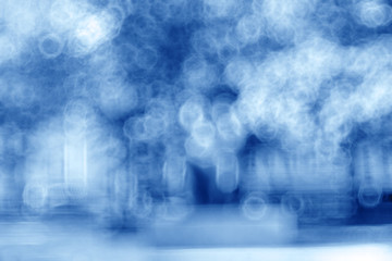 Blue blurred background bokeh