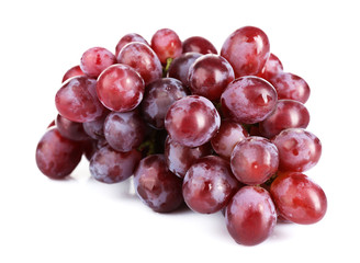 Red grape isolated on white