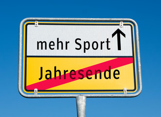 Ortstafel mehr Sport/Jahresende