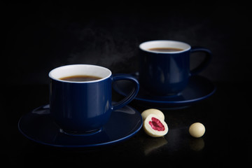 Two cups of espresso