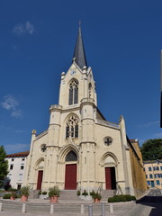 Fototapeta na wymiar Église Saint-Antoine de Pontcharra-sur-Turdine