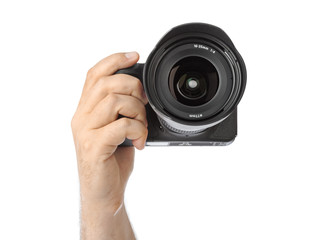 Photo camera in hand