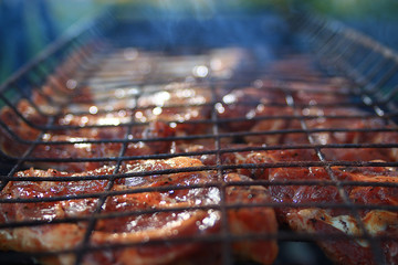 grilled meat smoke smoked barbecue
