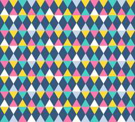 Argyle seamless pattern, four color options. Vector illustration