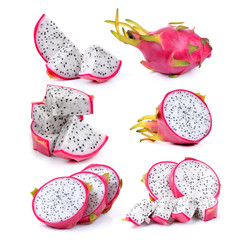 Dragon fruit isolated on white background