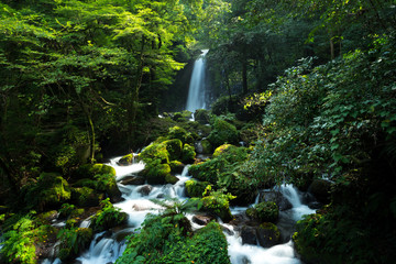 西原村 白糸の滝（横写真）