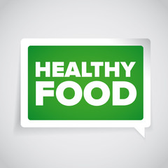 Healthy food vector label