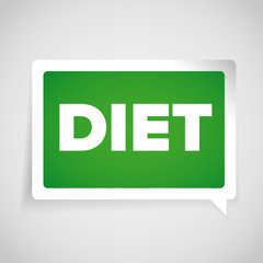 Diet vector label