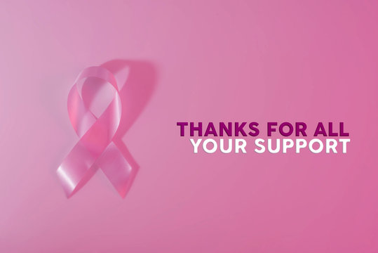 Breast cancer awareness ribbon banner background