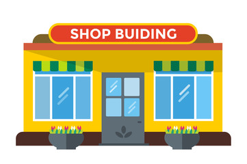 Shop buildings vector illustration