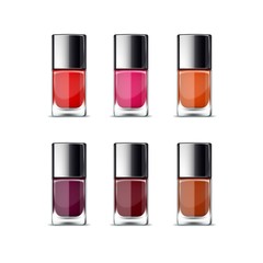 Nail Polish Packaging Package Pack Bottle for Manicure Vector