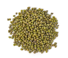 Mung beans isolated on white background