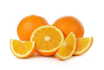 Orange fruit isolated on white background