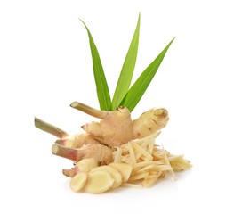 Fresh ginger isolated on white background