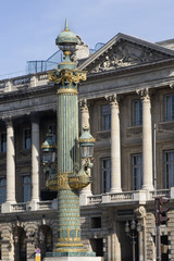 Fototapeta na wymiar Ornate lampost in the Place de la Concorde.Paris, France