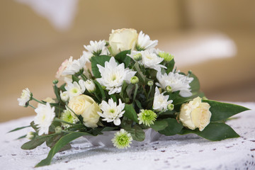 Beautiful white wedding bouquets