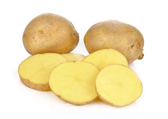 Potatoes isolated on white background