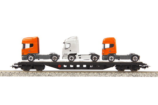 toy cargo wagon with trucks